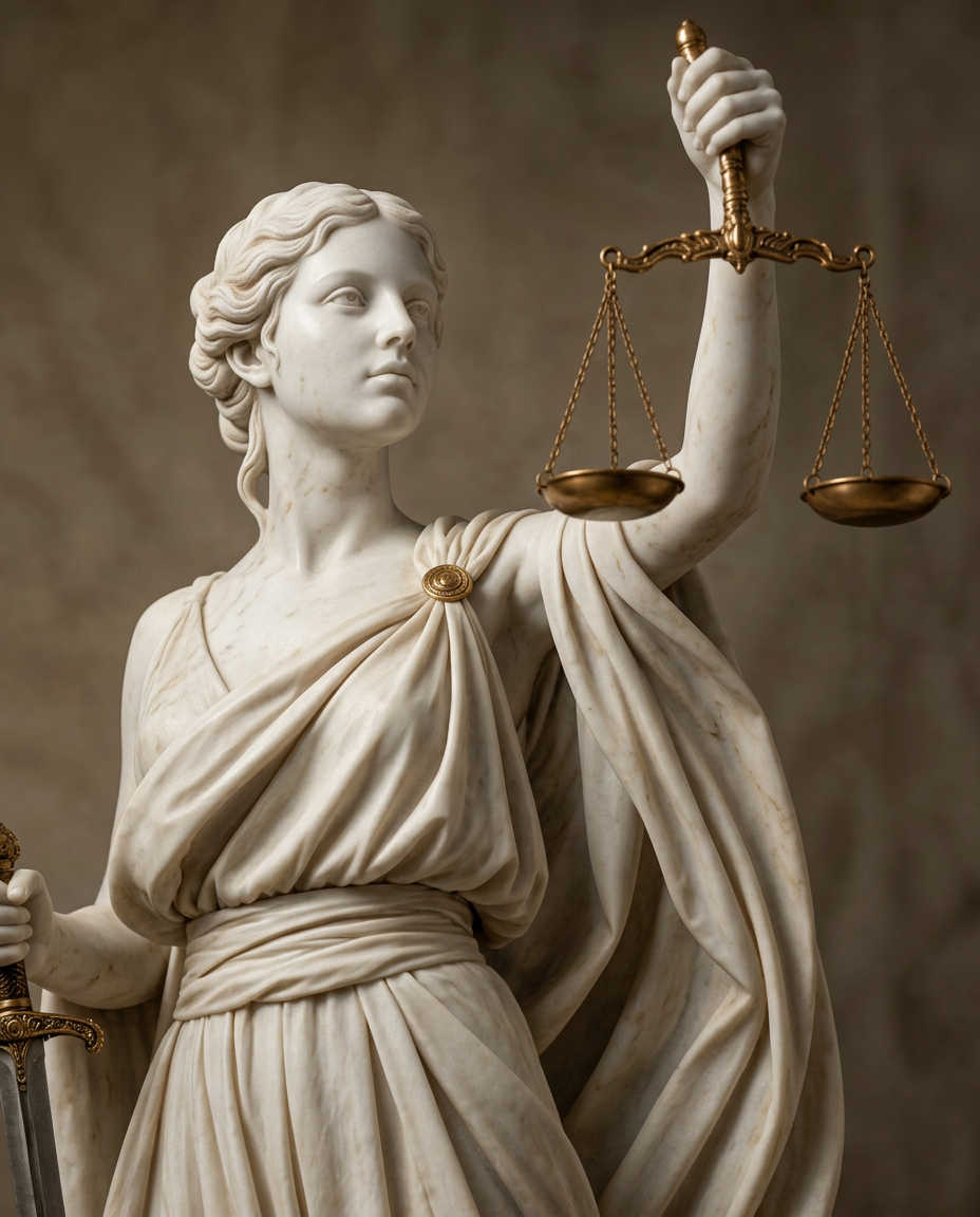 Brass Lady Justice